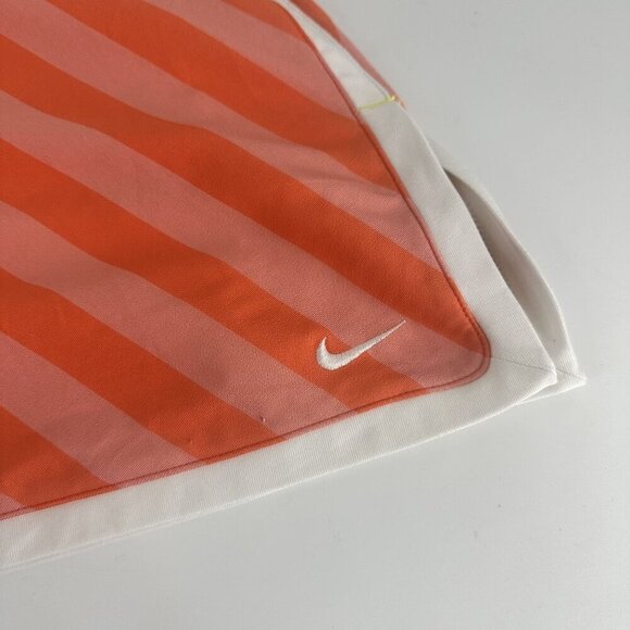 Nike Fit Dry L Coral & White Striped Tennis Skirt With Built-In Shorts - Picture 5 of 11